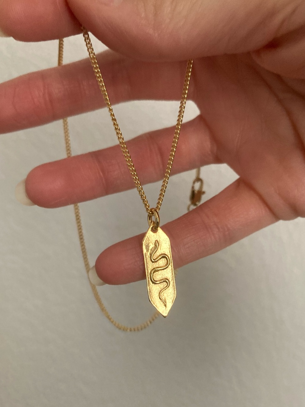New Vanessa Mooney gold snake dainty necklace